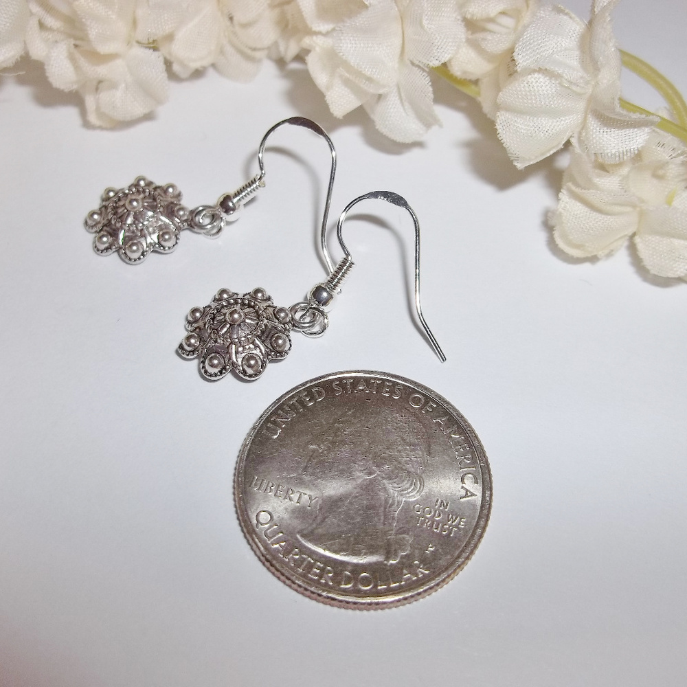 Small Silver Boho Earring Set Jewelry Women Minimalist Style Dangle Drop 1575 - Picture 5 of 9